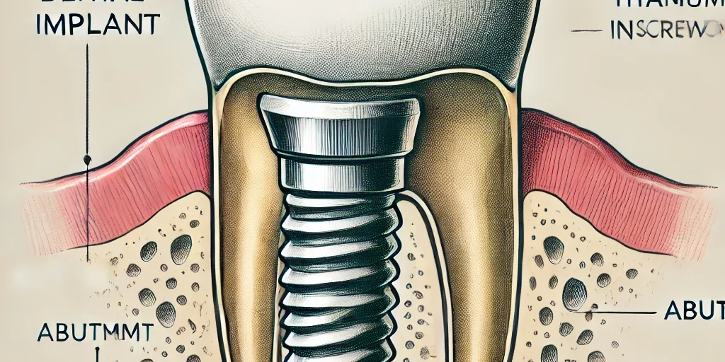 disegno impianto dentale